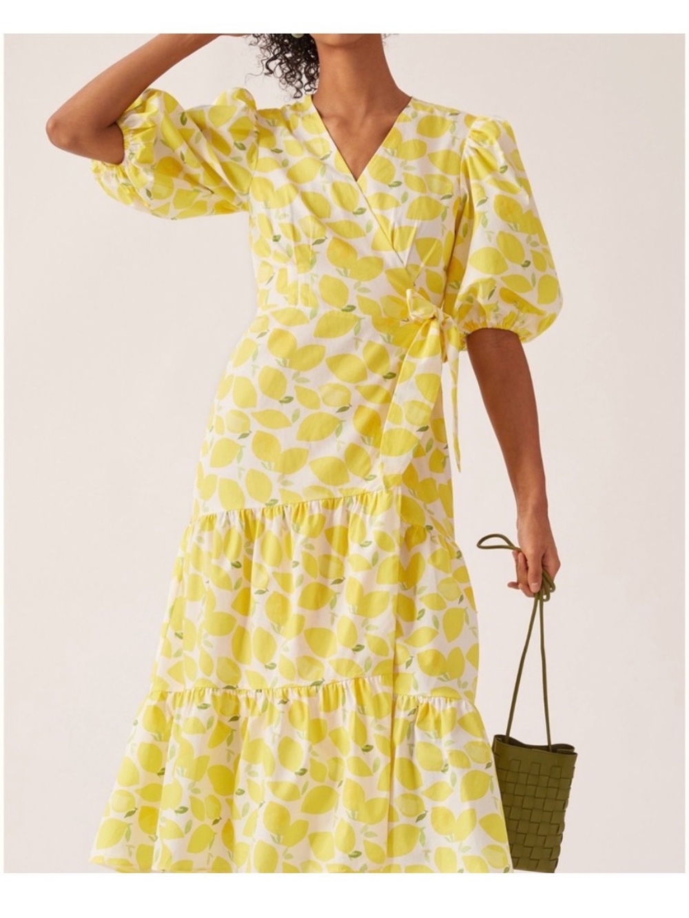 ANTHROPOLOGIE HUTCH LEMON YELLOW MIDI DRESS women’s Small Nuuly Summer